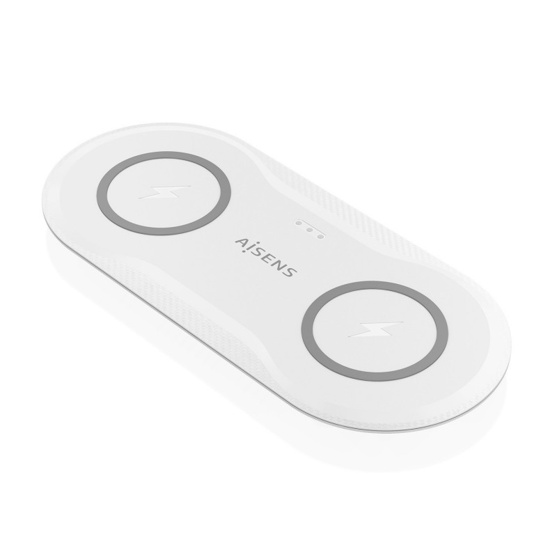 AISENS Cargador Inalambrico USB-C 15W 2 en 1 Para Movil Auriculares, Blanco ASCH-15W2WC059-W
