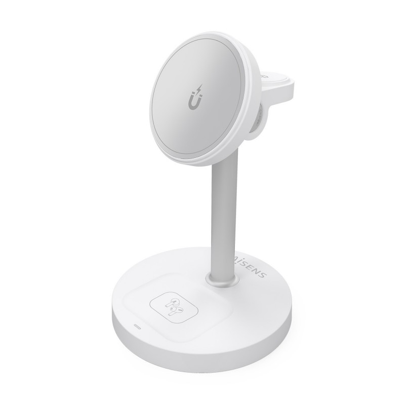 AISENS Cargador Inalambrico USB-C 3 en 1 De 15W Para Movil, Apple Watch, Auriculares Con Estuche De  ASCH-15W3WC065-W