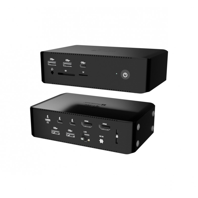 i-tec Thunderbolt5 Quattro Display Docking Station, 5x USB, 2.5 GLAN + Power Delivery 140W TB5QUATTRODOCKPD