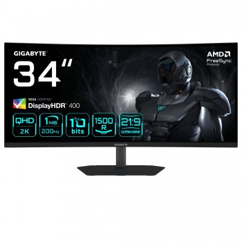 GIGABYTE G34WQC2  - 34" UltraWide Quad HD - LED - Negro - 200Hz 20VM0-34WQC2BM-1EKS