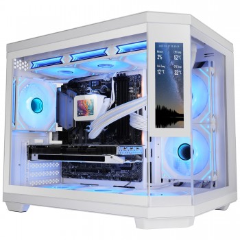 (Desprecintado) Mars Gaming MC3TCORELCDMW carcasa de ordenador Mini Tower Blanco