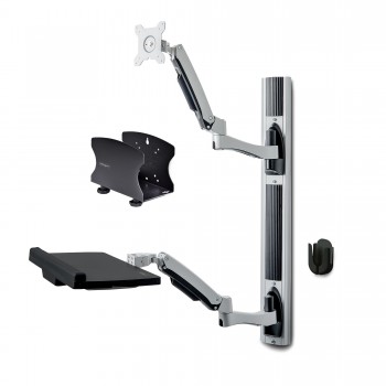 StarTech.com Estación de Trabajo Soporte de Pared para Monitor VESA de 27 Pulgadas (10kg) con Bracke 2PASTSC-WALL-MOUNT