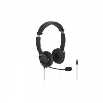 Kensington Auriculares Classic EQ USB-C con control de volum Negro K97464WW