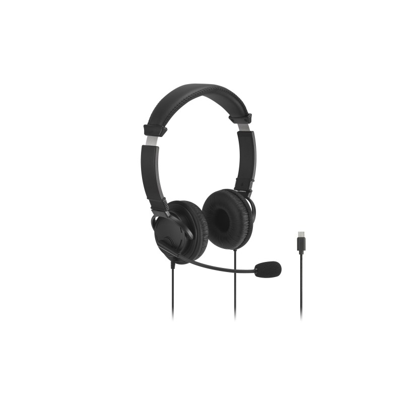 Kensington Auriculares Classic EQ USB-C con control de volum Negro K97464WW