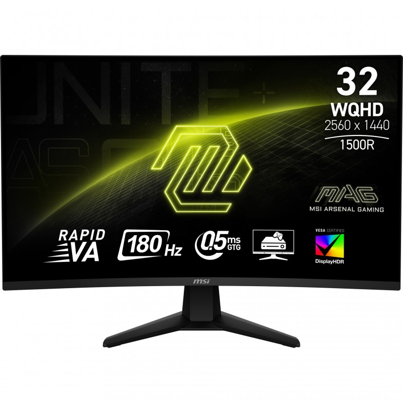 MSI MAG 32CQ6F - 31.5" Wide Quad HD - Negro - 180Hz 9S6-3DC91M-001