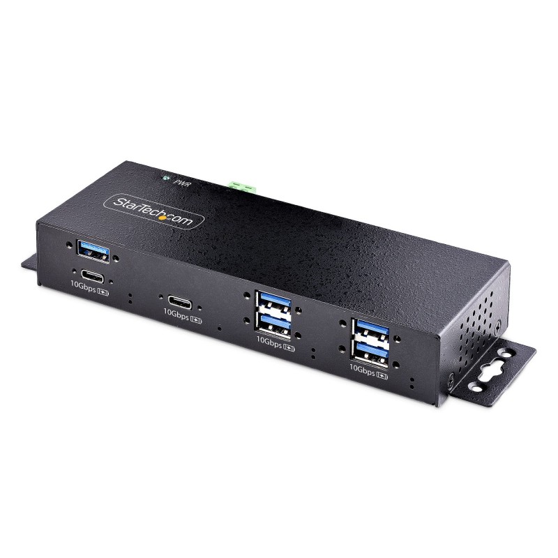 StarTech.com Hub Industrial de 7 Puertos USB de 10Gbps USB-A y USB-C - con Adaptador de Alimentación HB31C5A2CME