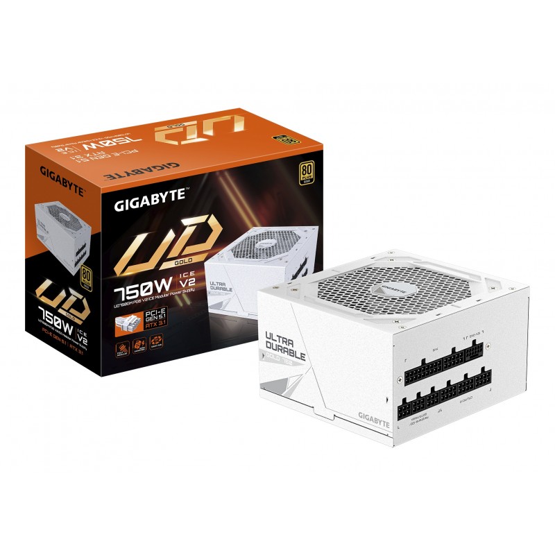 GIGABYTE UD750GM PG5 V2 ICE  – PCIe Ge 80 PLUS Gold 750W 28200-U75GI-1CEUR