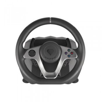 GENESIS Seaborg 400 Negro, Plata USB Volante + Pedales Nintendo Switch, PC, PlayStation 4, Playstati NGK-1567