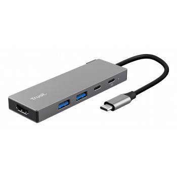 Trust 26062 hub de interfaz USB Tipo C Gris TRUST26062