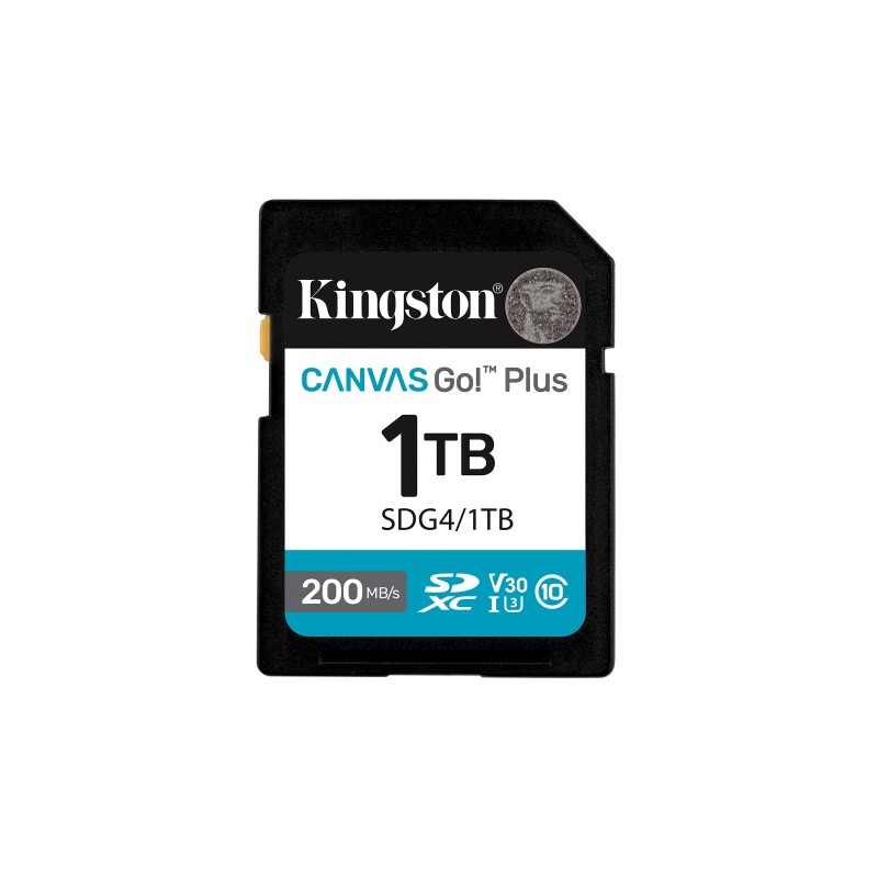 Kingston Technology Canvas Go! Plus 1TB SDXC Canvas Go Plus Gen4 200MB s C10 UHS-I U3 V30 SDG4 1TB