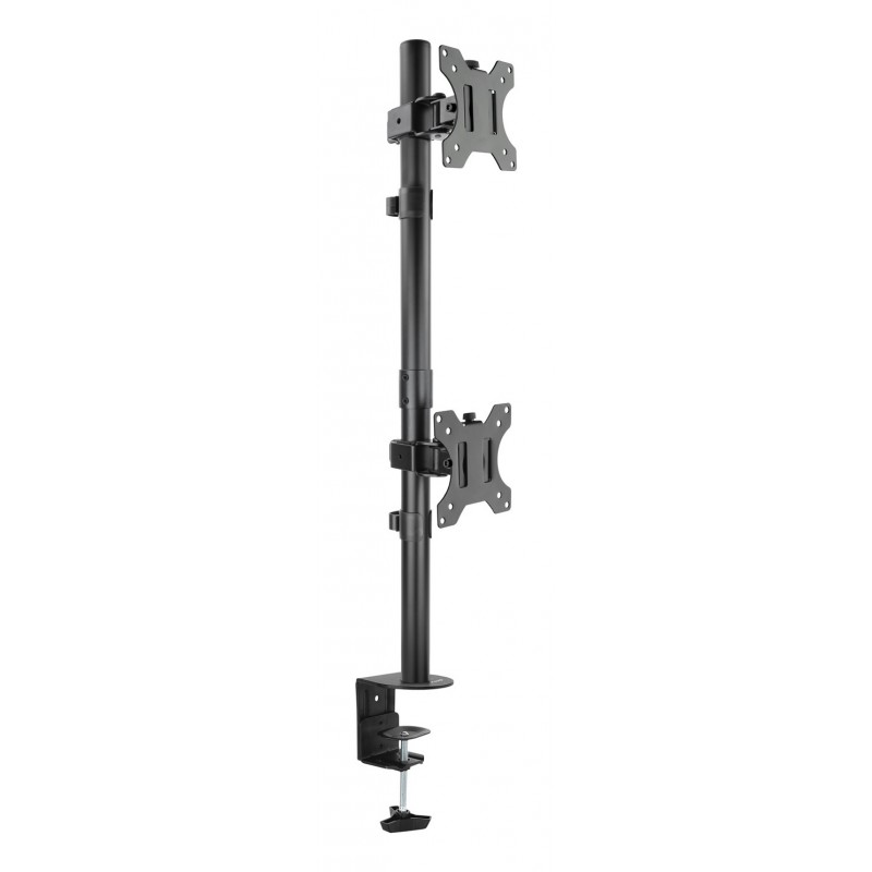 TooQ Soporte de Mesa, Giratorio e Inclinable, Vertical, para 2 Pantallas 13”-32”, Negro DB1233TNV-B