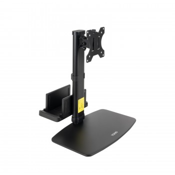 TooQ Soporte de mesa para pantallas 17”-27” con soporte integrado para CPU Ligera DB1128TN-B