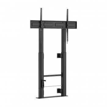 AISENS Soporte Suelo Con Manivela y Fijacion a Pared, TV 120kg de 60"-100", Negro FWF100E-351