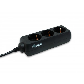 Equip 333280 base múltiple 1,1 m 3 salidas AC Negro