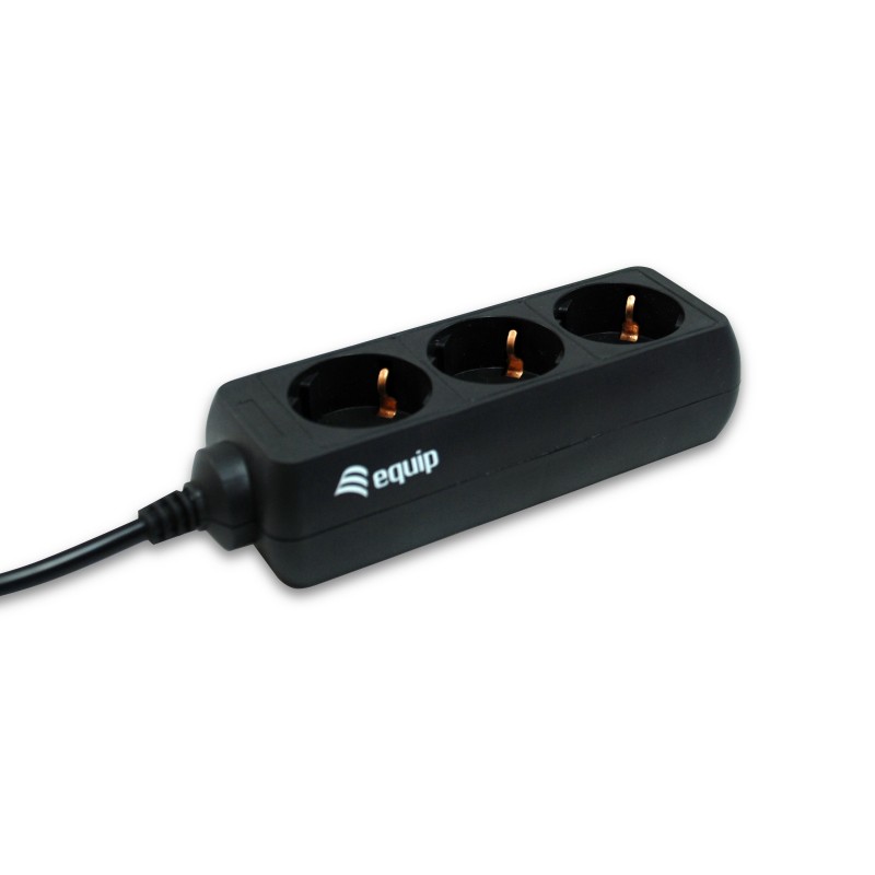 Equip 333280 base múltiple 1,1 m 3 salidas AC Negro