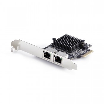 StarTech.com Tarjeta de Red Ethernet PCI Express de 2 Puertos Gigabit 5G - Tarjeta Adaptador Etherne PR25GR-NETWORK-CARD
