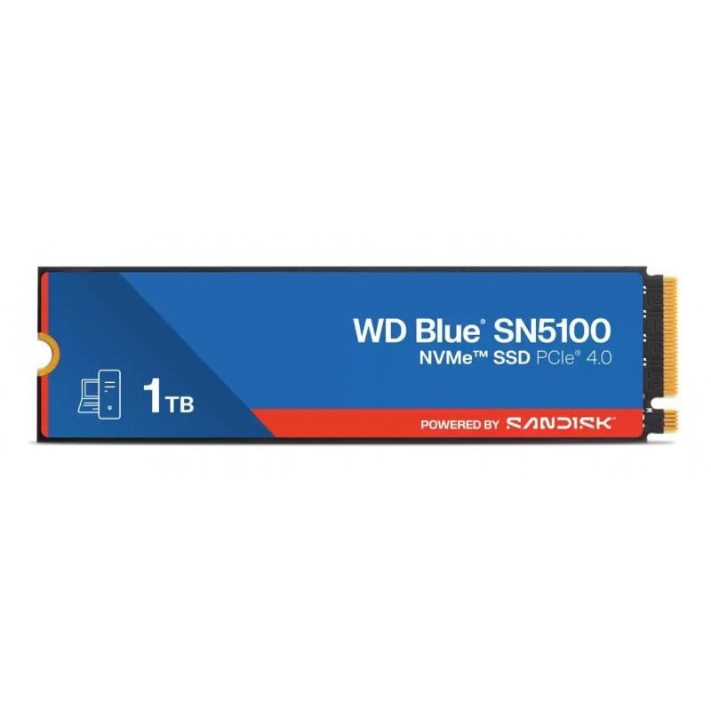 WD Blue SN5100 1 TB M.2 PCI Express 4.0 NVMe QLC 3D NAND WDS100T5B0E-00CPE0