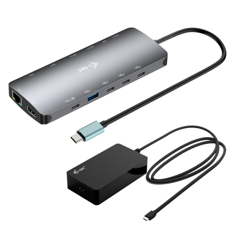 (Reacondicionado) i-tec Metal USB-C Nano 3x Display Dock, 2x HDMI 1x USB-C video with Power Delivery C31NANOTRIPLED140