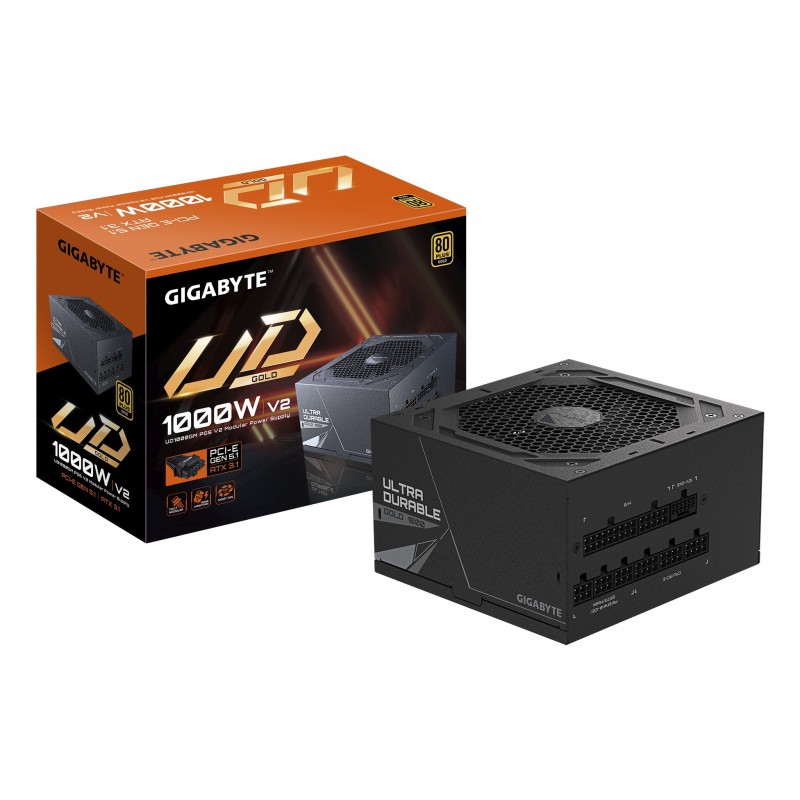GIGABYTE UD1000GM PG5 V2 Fuente de Alimentación – PCIe Gen 5 80 PLUS Gold 1000W 28200-U10GB-1CEUR