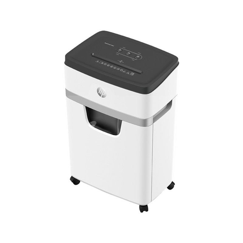 HP OneShred 18CC triturador de papel Corte en partículas 65 dB 22 cm Blanco, Negro 2805