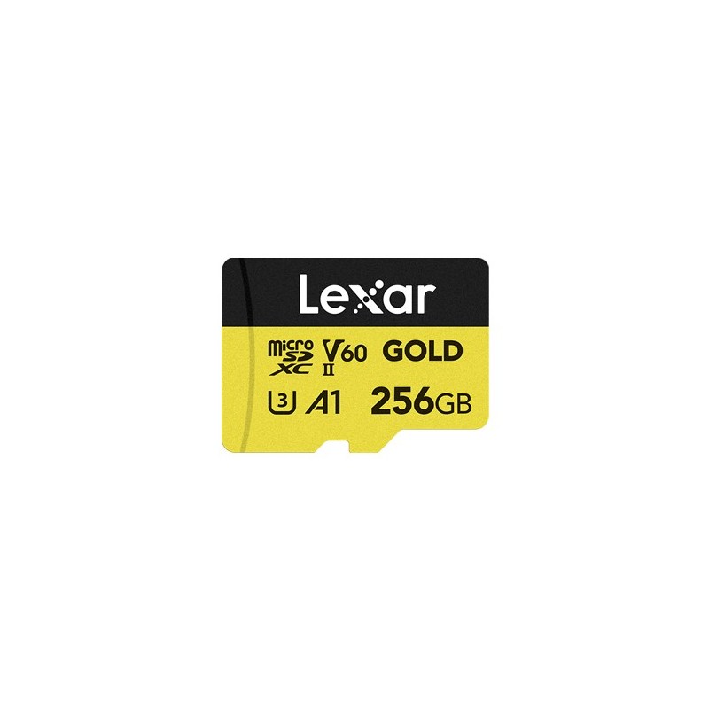 Lexar Professional GOLD 256GB MicroSDXC Class 3 (U3) -  LMSGOLD256G-BNNNG