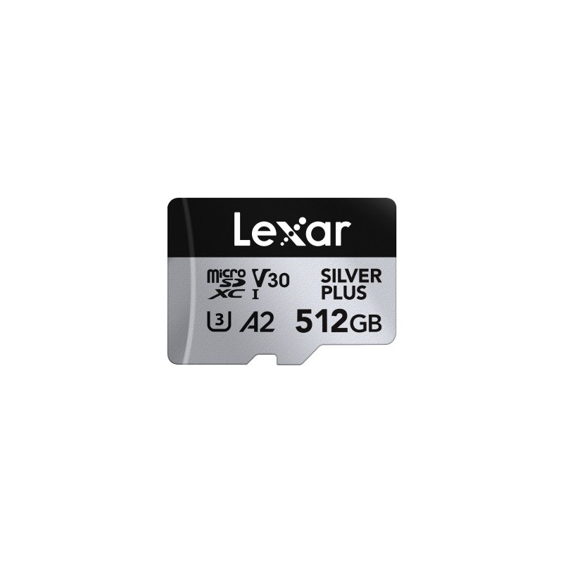 Lexar Professional SILVER PLUS 512GB MicroSDXC Class 3 (U3) -  LMSSIPL512G-BNANG