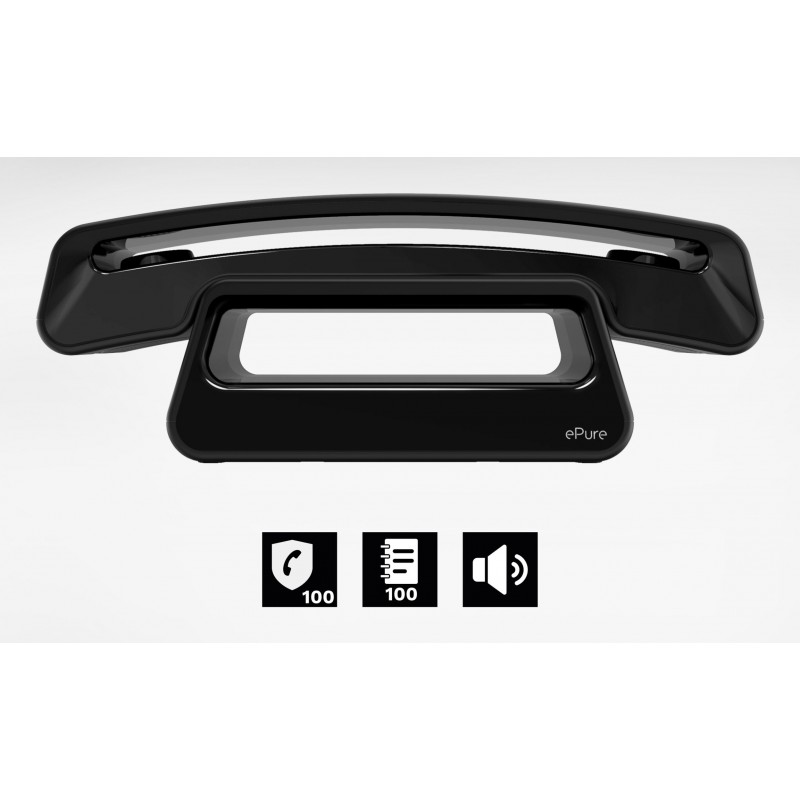 Alcatel ePure3 Iconic Teléfono DECT Identificador de llamadas Negro ATL1428155