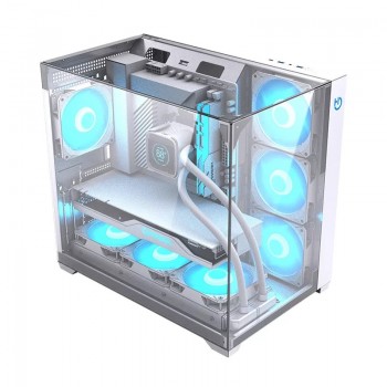 Hiditec SKY Torre Transparente, Blanco CHA010057