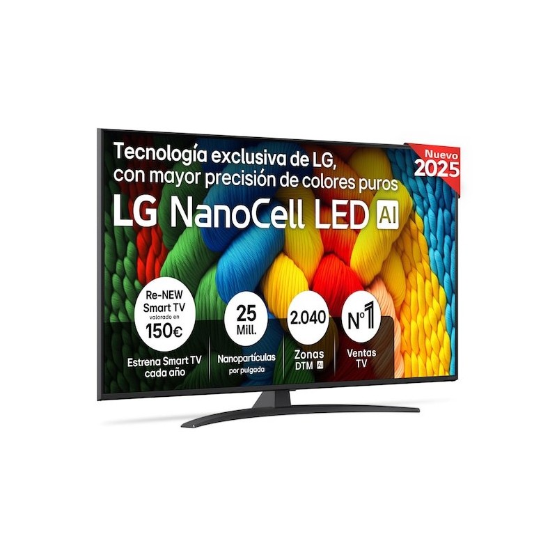 LG NanoCell AI 55NANO81A6A - 55" - 4K Ultra HD - Negro 55NANO81A6A.AEU