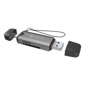 LECTOR DE TARJETAS NATEC SCARAB 3 USB 3.1 GEN 1 USB-A + USB-C SD MICRO SD NCZ-2262