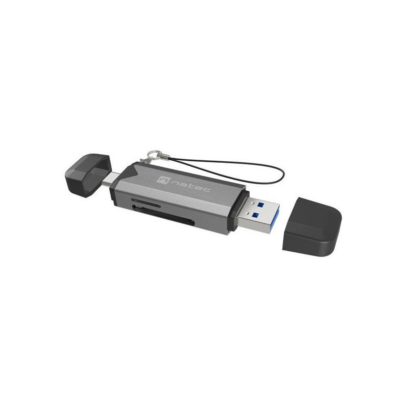 LECTOR DE TARJETAS NATEC SCARAB 3 USB 3.1 GEN 1 USB-A + USB-C SD MICRO SD NCZ-2262