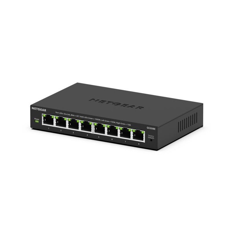 NETGEAR GS308E Gestionado L2 L3 Gigabit Ethernet (10 100 1000) Negro GS308E-400EUS