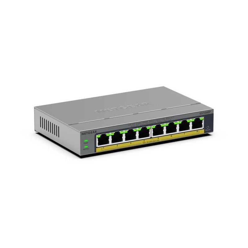NETGEAR GS108EP Gestionado L2 L3 Gigabit Ethernet (10 100 1000) Gris GS108EP-100EUS