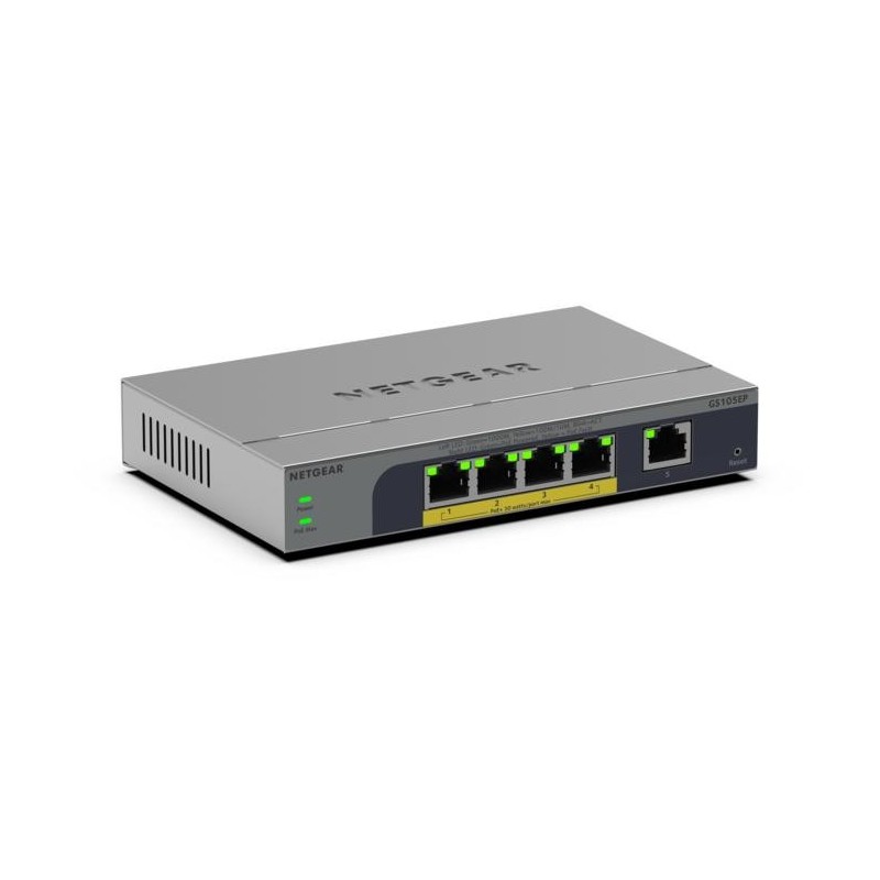 NETGEAR GS105EP No administrado Gigabit Ethernet (10 100 1000) Energía sobre Ethernet (PoE) Gris GS105EP-100EUS