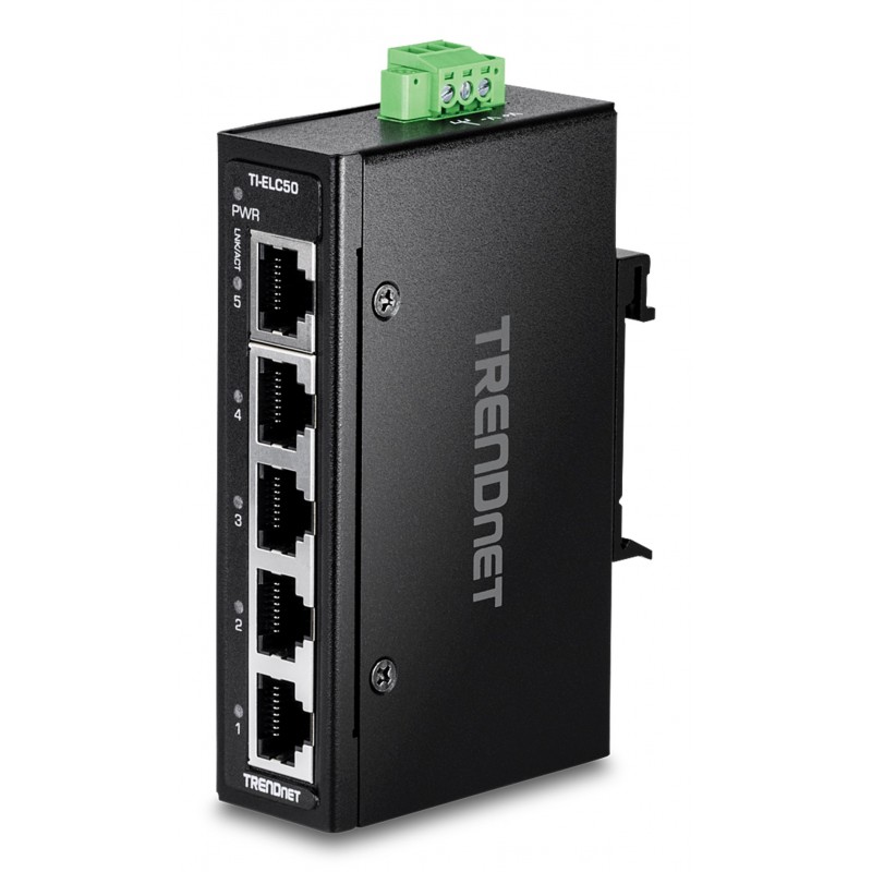 Trendnet TI-ELC50 switch No administrado Fast Ethernet (10 100) Negro