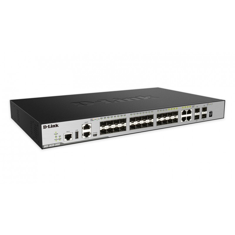D-Link DGS-3630-28SC switch Gestionado L3 1U Negro DGS-3630-28SC SI E