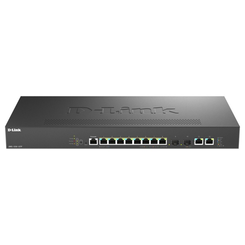 D-Link DMS-1250-12TP E switch Gestionado 2.5G Ethernet (100 1000 2500) Energía sobre Ethernet (PoE) 