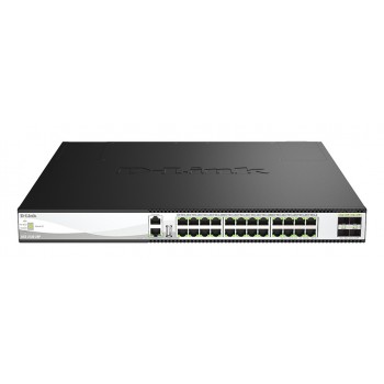 D-Link DXS-3130-28P Gestionado L3 10G Ethernet (100 1000 10000) Energía sobre Ethernet (PoE) Negro,  DXS-3130-28P E