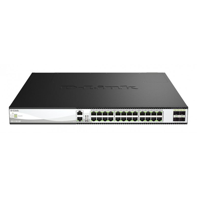 D-Link DXS-3130-28P Gestionado L3 10G Ethernet (100 1000 10000) Energía sobre Ethernet (PoE) Negro,  DXS-3130-28P E