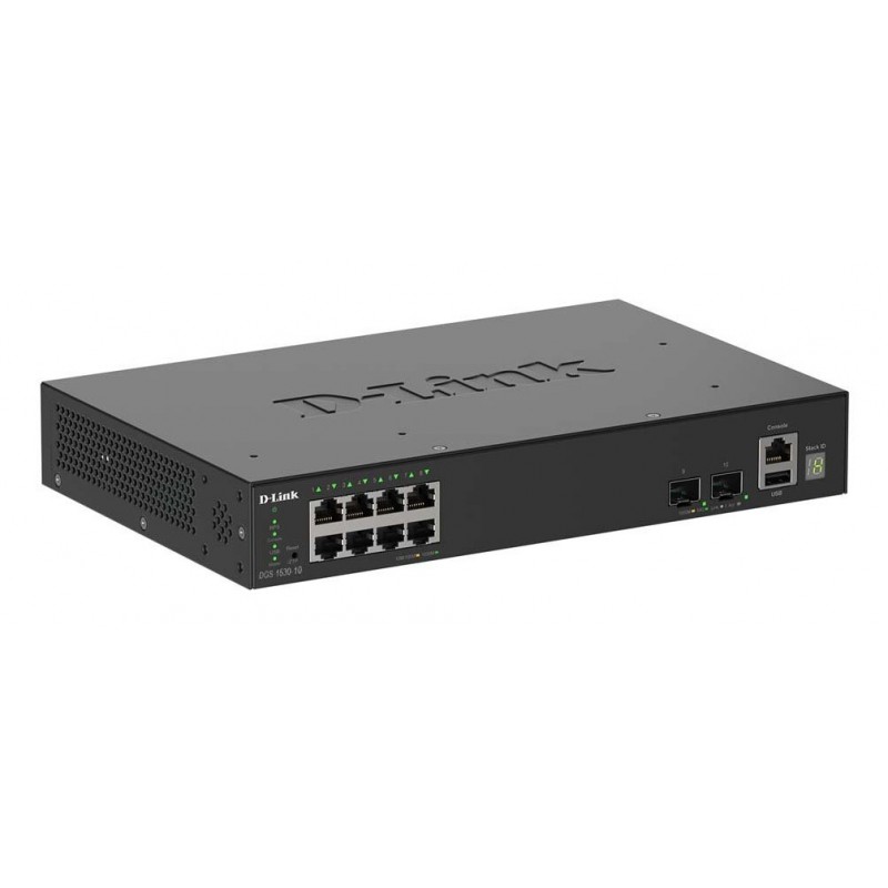 D-Link DGS-1530-10 Gestionado L2 Gigabit Ethernet (10 100 1000) Negro DGS-1530-10 E