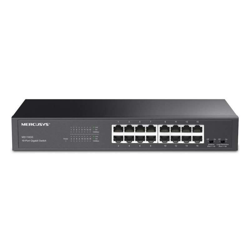 Mercusys MS116GS switch Gigabit Ethernet (10 100 1000) Negro