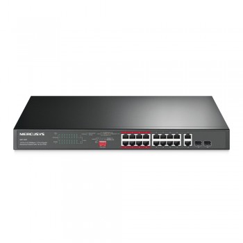 Mercusys 16-PORT 10 100MBPS+ 2-PORT GB RCK 16-PORT POE+ No administrado Fast Ethernet (10 100) Energ MS118CP