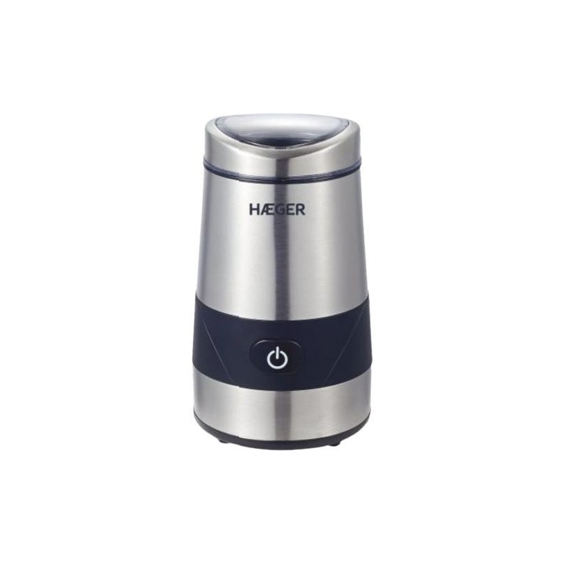 Haeger CG-200.001A molinillo de café 200 W Negro, Acero inoxidable