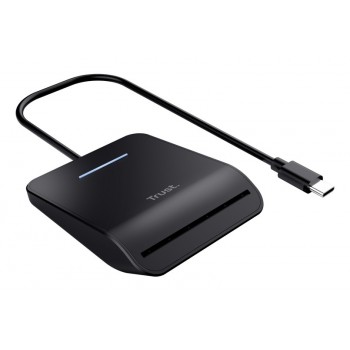 Trust Primo lector de tarjeta inteligente Interior USB USB Tipo C Negro TRUST26061