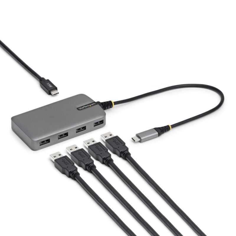 StarTech.com 5G4AC-USB-C-HUB hub de interfaz USB 3.2 Gen 1 (3.1 Gen 1) Type-C 5000 Mbit s Gris