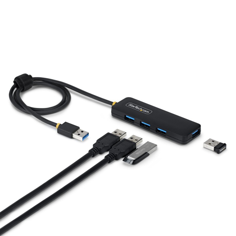 StarTech.com Hub USB-A de 4 Puertos - 5 Gbps - Ladrón USB Alimentado por el Bus USB - Concentrador d H5A4A-USB-HUB-2