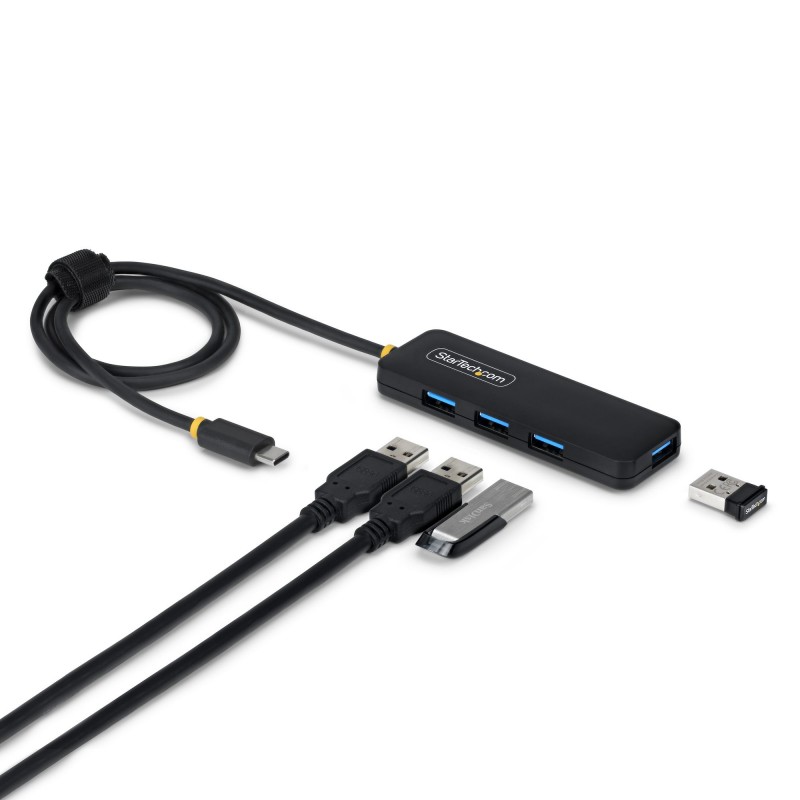 StarTech.com Hub USB-C de 4 Puertos A - 5 Gbps - Ladrón USB Alimentado por el Bus - Concentrador Tip H5C4A-USB-HUB-2