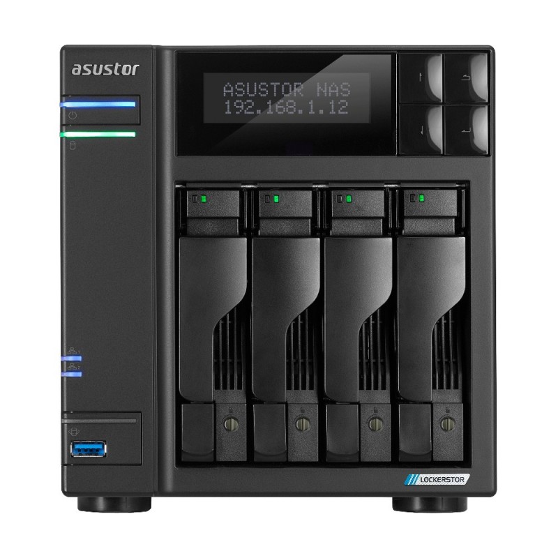 Asustor LOCKERSTOR 4 Gen2 (AS6704T) NAS Escritorio Intel® Celeron® N N5105 4 GB DDR4 0 TB ADM Negro