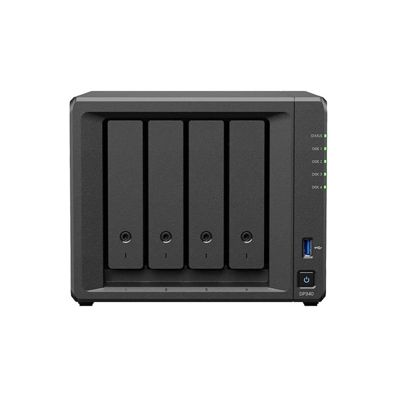 Synology DP340 servidor de almacenamiento NAS Escritorio R1600 16 GB 32 TB Unidad de disco duro Negr
