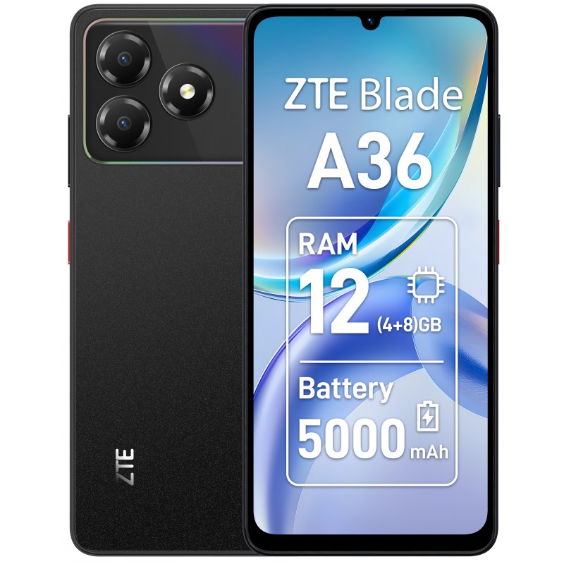 ZTE Blade A36 Negro - 4GB - 64GB - 4G P606F20 BK